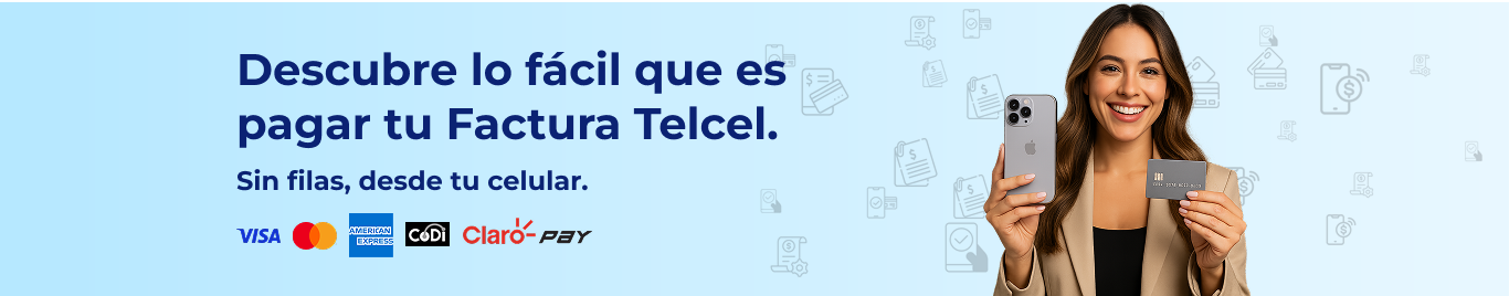 Paga tu Factura Telcel Intermedio Alto en línea - Banner