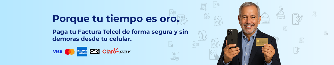 Banner: Pago de Factura Telcel Premium seguro y rápido