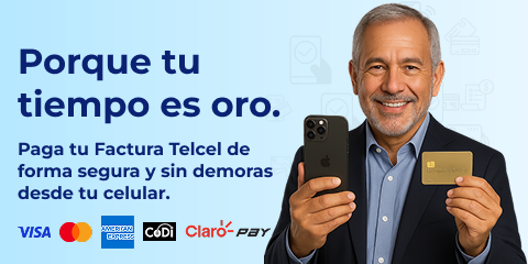 Banner móvil: Paga tu Factura Telcel Premium desde tu celular