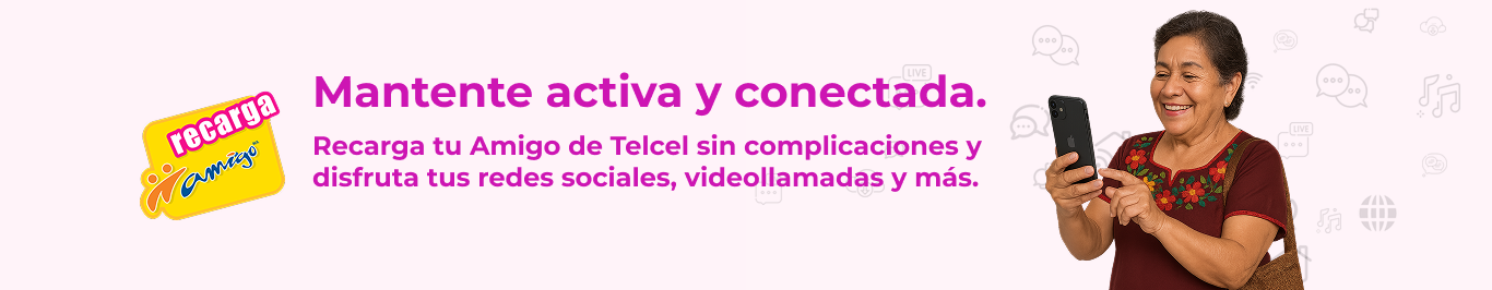 Adultas mayores recargando Telcel en línea